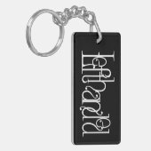 Art Nouveau Lefthanded Typografy Design Schlüssela Schlüsselanhänger (Vorderseite links)