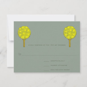 Art Nouveau Lemon Tree UAWG Response Card RSVP Karte