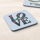 Art Nouveau LIEBE Untersetzer Set (Linke Seite)
