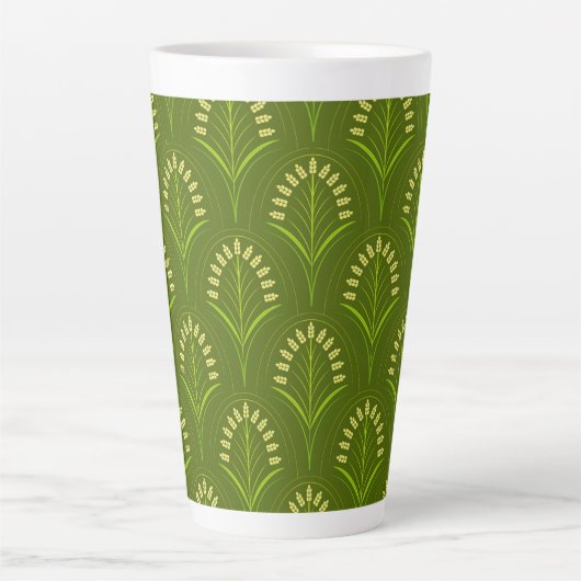 Art Nouveau Light Green Blume Milchtasse (Vorderseite)