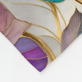 Art Nouveau lila clematis Fleecedecke (Ecke)