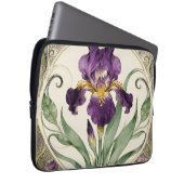 Art Nouveau Lila Iris Laptopschutzhülle (Vorne Rechts)