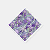 Art Nouveau lila iris Napkins Serviette (Ecke)