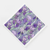 Art Nouveau lila iris Napkins Serviette (Ecke)