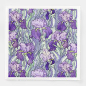 Art Nouveau lila iris Napkins Serviette (Vorderseite)