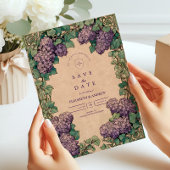 Art Nouveau Lilac Wedding Save The Date