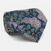 ART NOUVEAU LILACS, FOLIAGE Lilac Blue Green Flora Krawatte (Gerollt)