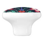 Art Nouveau Lilies Keramikknauf (Seitenansicht)