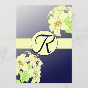 Art Nouveau Lillies Hochzeitseinladung Einladung