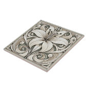 Art Nouveau Lilly Floral Tile Fliese (Seite)