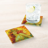 Art Nouveau Litha Glasuntersetzer (Schrägansicht)