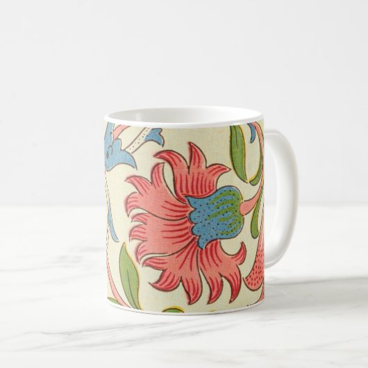 Art nouveau lodden pattern - William Morris Kaffeetasse (VorderseiteRechts)