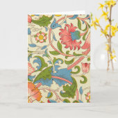 Art nouveau lodden pattern - William Morris Karte (Gelbe Blume)