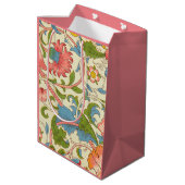 Art nouveau lodden pattern - William Morris Mittlere Geschenktüte (Rückseite Schrägansicht)