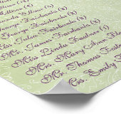 Art Nouveau Love Bird Wedding Poster (Ecke)