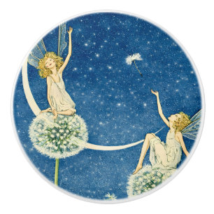 Art Nouveau Löwenzahn Feen Illustration Keramikknauf