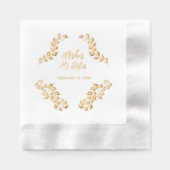 Art Nouveau Luxuriöse Hochzeit Servietten Mit Folie (Vorderseite)