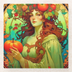 Art Nouveau Mabon Glasuntersetzer