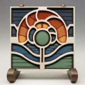 Art Nouveau Mackintosh Rose Ceramic Tile Fliese