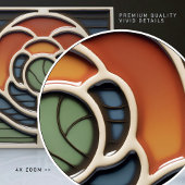 Art Nouveau Mackintosh Rose Ceramic Tile Fliese