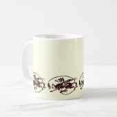 Art Nouveau Magic Dragon Design Kaffeetasse (Vorderseite Links)