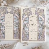 Art Nouveau Magnolia Floral Wedding and Details Einladung
