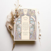 Art Nouveau Magnolia Floral Wedding and Details Einladung