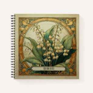 Art Nouveau Maiglöckchen Notizblock