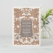 Art Nouveau Majestic Oak Wedding Einladung (Stehend Vorderseite)