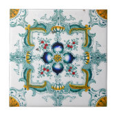 Art Nouveau Majolica Tile Pattern Fliese (Vorderseite)