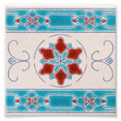 Art Nouveau Majolica Tile Pattern Fotodruck (Vorne)