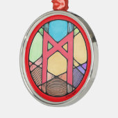 Art Nouveau Mannaz Rune of Humanity Ornament Aus Metall (Links)