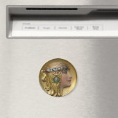 Art Nouveau Medallion Magnet (In Situ (Geschirrspüler))