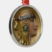 Art Nouveau Medallion Silbernes Ornament (Rechts)