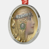 Art Nouveau Medallion Silbernes Ornament (Links)
