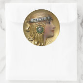 Art Nouveau Medallion Sticker (Tasche)