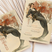 Art Nouveau Menükarte Einladung