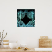 Art Nouveau Mermaids of the sea Poster (Küche)