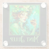 Art Nouveau Mint Julep Glasuntersetzer (Rückseite)