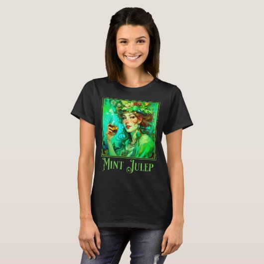 Art Nouveau Mint Julep T-Shirt (Vorne ganz)