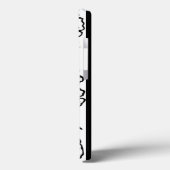 Art Nouveau Mohn floral Schwarz-weiß elegant Case-Mate iPhone Hülle (Rückseite / Links)