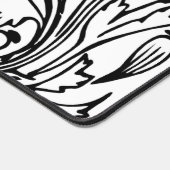 Art Nouveau Mohn floral Schwarz-weiß elegant Schreibtischunterlage (Ecke)