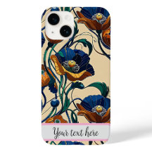 Art Nouveau Mohnblumen iPhone / iPad Hülle