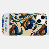 Art Nouveau Mohnblumen iPhone / iPad Hülle (Rückseite (Horizontal))