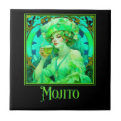 Art Nouveau Mojito Fliese (Vorderseite)