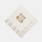 Art Nouveau Monogram Initials Table Decor Serviette (Ecke)