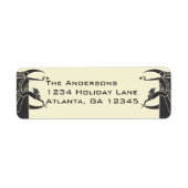 Art Nouveau Moon Woman Star Deer Address Labels (Vorne)