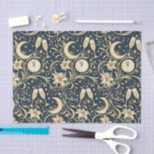 Art Nouveau Moonlit New Year Pattern Seidenpapier (Handwerk)