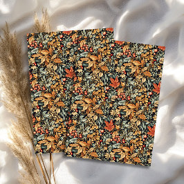 Art Nouveau Morris Herbst Blätter pastellgrün Seidenpapier