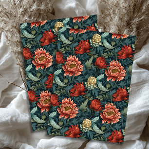 Art Nouveau Morris tiefrosa Pastellgrün Seidenpapier